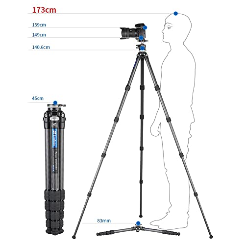 Leofoto LS-255CEX Ranger Series Carbon Fiber Tripod with Built-in